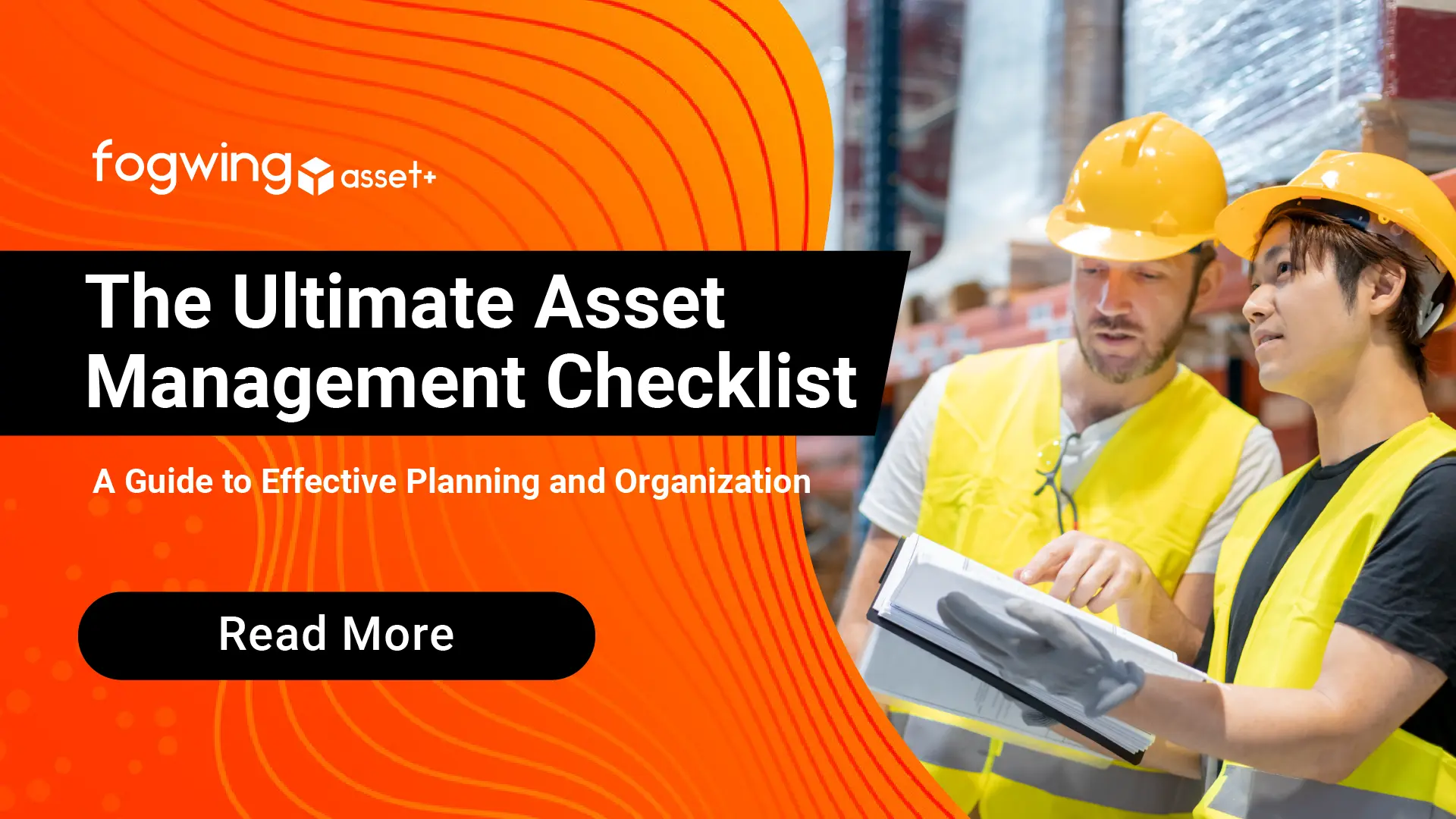 image featuring two factory workers discussing asset management checklist