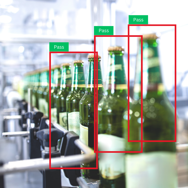 I-powered visual inspection system detecting defects in supplier materials with real-time quality analytics dashboard